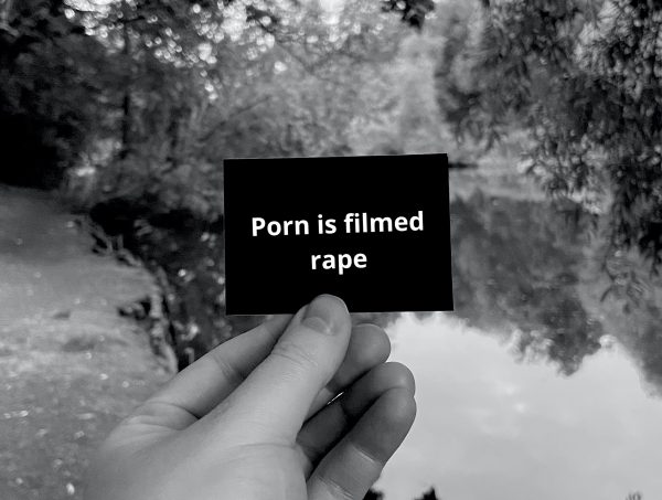 Porn is filmed rape Sticker S (20 Stk)